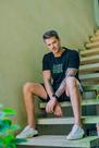 Camiseta t-shirt slim - green waves - preto Camiseta t-shirt slim - green waves - preto