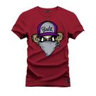 Camiseta T-Shirt Unissex Eestampada Algodão Boné roxo