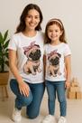 Camiseta Tal Mãe Tal Filha Cachorrinho branca