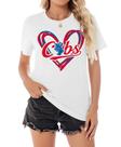 Camiseta Talovee Dia de Jogo de Beisebol para Mulheres Branca Tamanho XXL Camiseta Talovee Dia de Jogo de Beisebol para Mulheres Branca Tamanho XXL