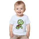 Camiseta Tartaruga Tartaruguinha Camisa Personalizada Blusa Infantil e Juvenil Algodão com Poliéster