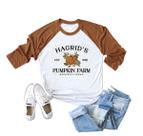 Camiseta Tasuxe Pumpkin Farm Halloween Funny Orange XXL