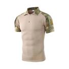 Camiseta Tática Masculina de Secagem Rápida - Camuflada, Manga Curta para Esportes ao Ar Livre