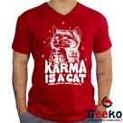 Camiseta Taylor Swift 100% Algodão Karma is a Cat Pop Geeko