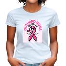 Camiseta Tema Outubro Rosa Laço Babylook Feminina Prevenção Cancêr de Mama blusa plus size mulher