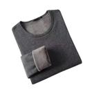 Camiseta Térmica De Manga Longa Com Forro De Fleece Para Homens E Mulheres, Cor Sólida, Gola Redonda Camiseta Térmica De Manga Longa Com Forro De Fleece Para Homens E Mulheres, Cor Sólida, Gola Redonda