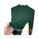 Camiseta Térmica Feminina De Fleece Macio, Gola Alta Dupla Face Em Veludo, Camisa Base Quente Para O