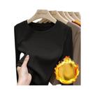 Camiseta Térmica Feminina De Manga Longa Com Gola Redonda, Cor Sólida, Roupa Íntima Quente Camiseta Térmica Feminina De Manga Longa Com Gola Redonda, Cor Sólida, Roupa Íntima Quente
