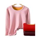 Camiseta Térmica Feminina Forrada Com Fleece, Gola Redonda, Camada Base Para Outono/Inverno, Blusa Camiseta Térmica Feminina Forrada Com Fleece, Gola Redonda, Camada Base Para Outono/Inverno, Blusa