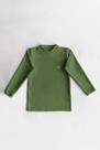 Camiseta Térmica Infantil Peluciada Verde Musgo