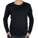 Camiseta Termica Juvenil Menino Applicato ML Preto APT43
