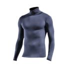 Camiseta Térmica Masculina Slim Fit De Gola Alta Em Modal De Manga Longa Para Outono Inverno