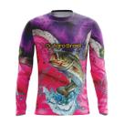 Camiseta Térmica Sublimada Duagro Feminina Pescaria BlackBass Rosa Suplex Dry UV Camiseta Térmica Sublimada Duagro Feminina Pescaria BlackBass Rosa Suplex Dry UV