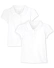 Camiseta The Children's Place Baby Girls Ruffle Polo 5T branca Camiseta The Children's Place Baby Girls Ruffle Polo 5T branca