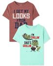 Camiseta The Children's Place Baby Toddler Boys, pacote com 2 unidades 4T