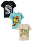 Camiseta The Children's Place Boys com estampa sortida, pacote com 3