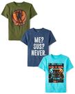 Camiseta The Children's Place Boys Gamer, pacote com 3 unidades, tamanho L