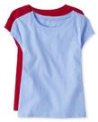 Camiseta The Children's Place Everday de manga curta para meninas, pacote com 2
