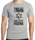 Camiseta Think like Proton Blusa criança infantil juvenil adulto camisa todos tamanhos