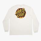 Camiseta thrasher manga longa flame dot ss - off white