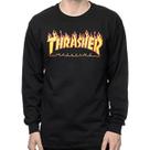 Camiseta Thrasher Masculino Manga Longa Flame Preto