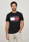 Camiseta Tommy Jeans Masculina Regular Big Flag Preta - Cor Preto - Tamanho S/P