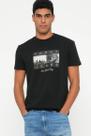 Camiseta Tommy Jeans Regular Reg Photo Flag Tee Preta - Cor Preto - Tamanho L/G