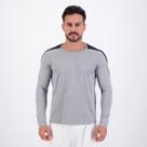 Camiseta Topper Performance Poliamida Manga Longa Cinza