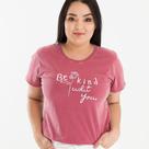 Camiseta TShirt feminina PP vermelha Be kind