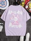 Camiseta Tumbrl Old School Estampa Coelho Grafite Skate Streetwear Mix Match Blusa Oversized Unissex