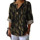 Camiseta túnica domirica com decote em V floral estampada plus size