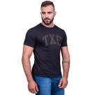Camiseta Txc Preto Logo Azul e Laranja Camiseta Txc Preto Logo Azul e Laranja