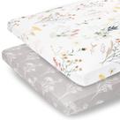 Camiseta ultramacia Pack N Play Sheets Pobibaby Premium, pacote com 2