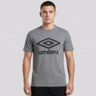 Camiseta Umbro Essential Logo Cinza Mescla