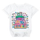 Camiseta UNIQUEONE Birthday Girl 2-15 Anos C-White