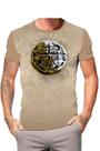 Camiseta Unisex São Bento Cruz Catolica Bege Viscolycra
