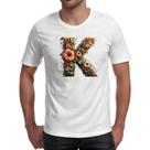 Camiseta Unissex Alfabeto Floral Letra K