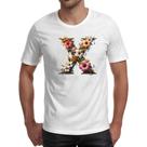 Camiseta Unissex Alfabeto Floral Letra X