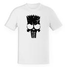 Camiseta Unissex Bart Punisher Justiceiro Simbolo