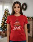 Camiseta Unissex Casual Desejo Um Feliz Natal Malha Premium 100% Algodão Básica
