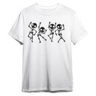 Camiseta Unissex Caveiras Dancing Skeleton Halloween