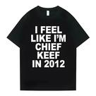 Camiseta Unissex Com Estampa Gráfica Oversized Chief Keef 2012 Meme Hip Hop Camiseta Engraçada De
