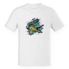 Camiseta Unissex Crocodilo rasgando a camisa