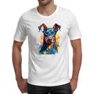 Camiseta Unissex Doberman Watercolor Arte Camiseta Unissex Doberman Watercolor Arte