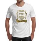 Camiseta Unissex Fabricada em 1981 sendo incrivel