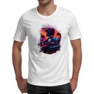 Camiseta Unissex Girl Muscle Car Neon Art