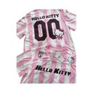 Camiseta Unissex Hello Kitty Com Decote Em V, Moda Cartoon, Roupas Esportivas Soltas E Leves Para O