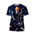 Camiseta Unissex Infantil Kurosaki Ichigo Com Estampa 3D Anime BLEACH O Neck Manga Curta Casual Camiseta Unissex Infantil Kurosaki Ichigo Com Estampa 3D Anime BLEACH O Neck Manga Curta Casual