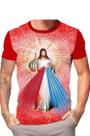 Camiseta Unissex Jesus Misericordioso Estampada Malha Fria