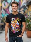 Camiseta Unissex - JoJo's Bizarre Adventure - Johnny Joestar - Premium Tamanho:PPCor:Preto